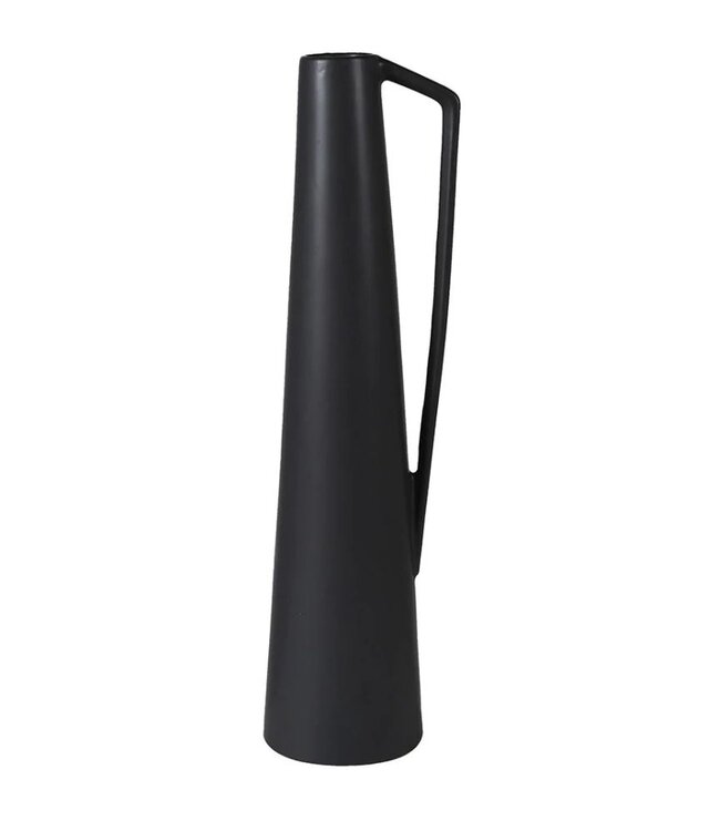 Slim Matt Black Ceramic Vase