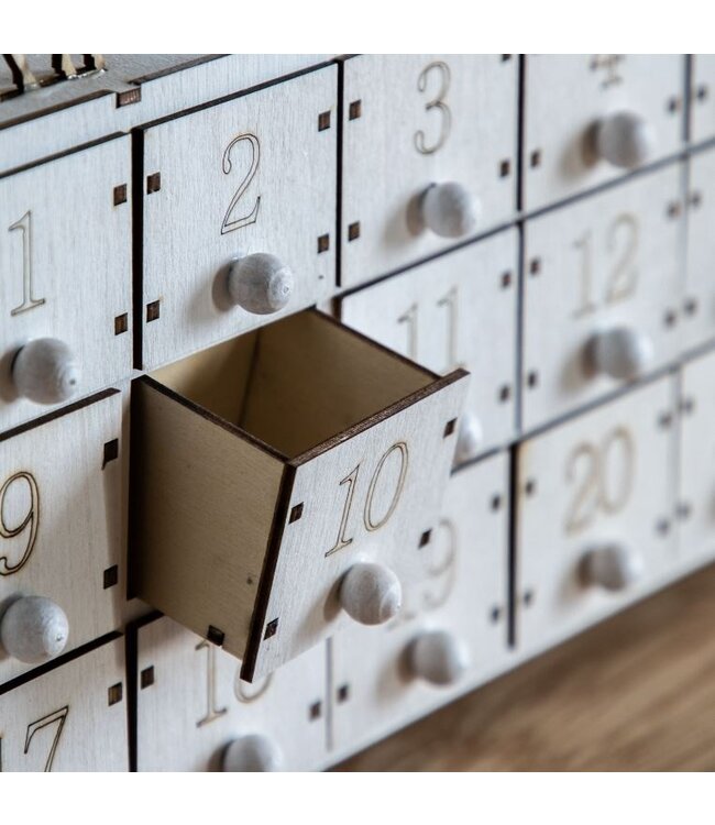 Advent Calendar With LED White