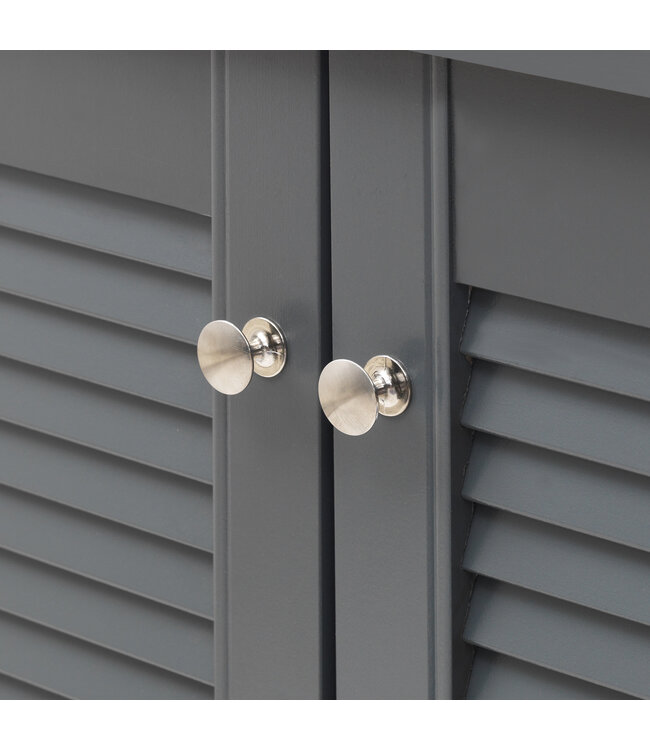 Timber Art Design Traditional Dark Grey 2 Door Shoe Cabinet