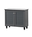 Timber Art Design Dark Grey 2 Door Shoe Cabinet