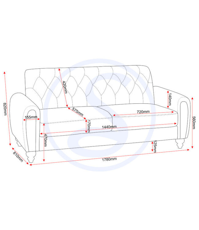 Seconique Chester 3 & 2 Seater Sofa - Light Grey