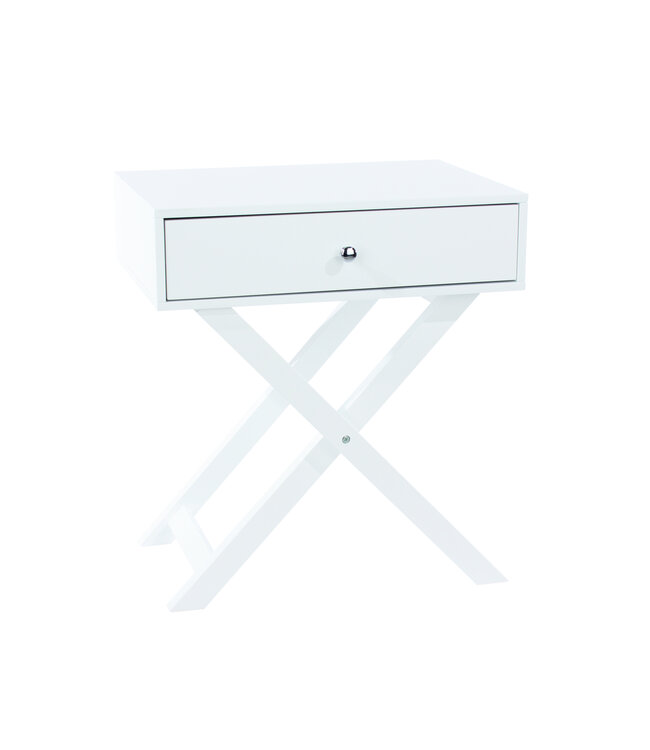 Core Products Painted White Petite X Leg Bedside