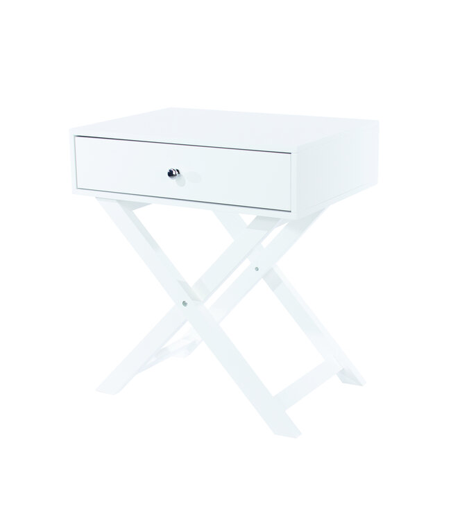 Core Products Painted White Petite X Leg Bedside