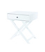 Core Products Painted White Petite X Leg Bedside