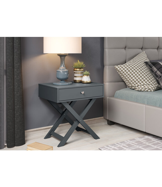 Core Products Painted Blue Petite X Leg Bedside