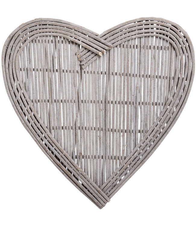 Hill Interiors Medium Heart Wicker Wall Art