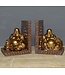 Fiesta Studios Gold Happy Buddha Bookends