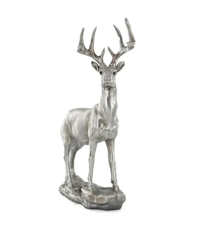 Fiesta Studios Stag Antique Silver Sculpture