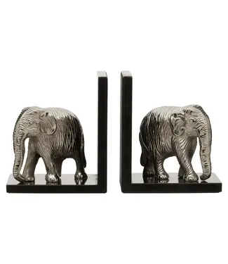 Fifty Five South Elephant Bookends With Marble Base