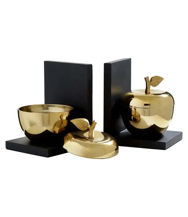 Fifty Five South Gold Apple Bookends