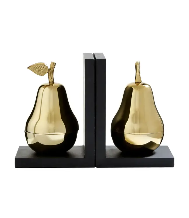 Gold Pear Bookends