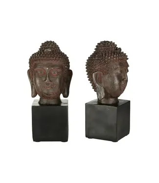 Set of Buddha Head Bookends