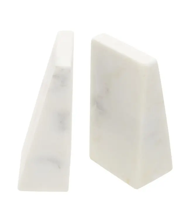 White Marble Bookends