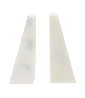 White Marble Bookends