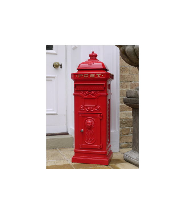 Red Aluminium Mail Box