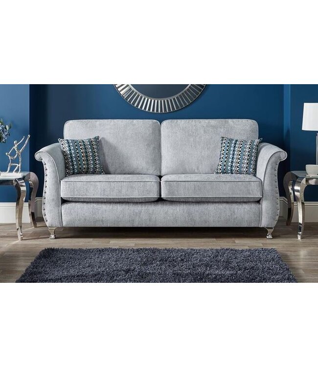 Lebus Upholstery Spark Sofa Set Turner Silver