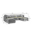 Bishop Fullback U Shaped Corner Sofa