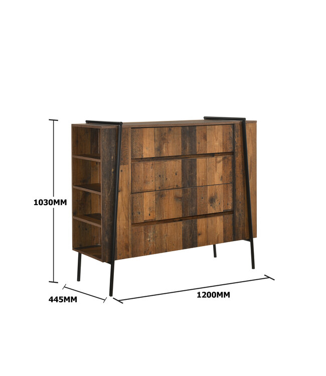 Timber Art Design Abbey 4 Drawer Chest