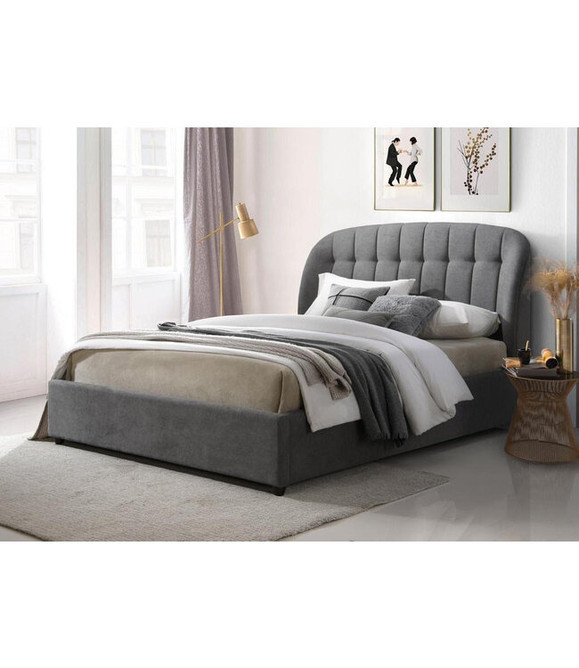 Edvin Grey Fabric Bed