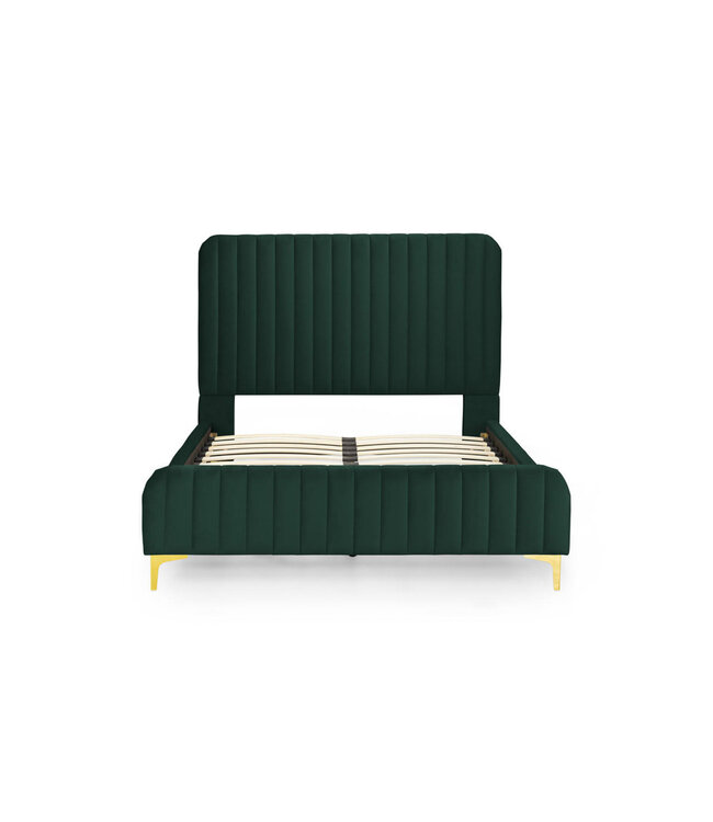 Naia Green Fabric Bed