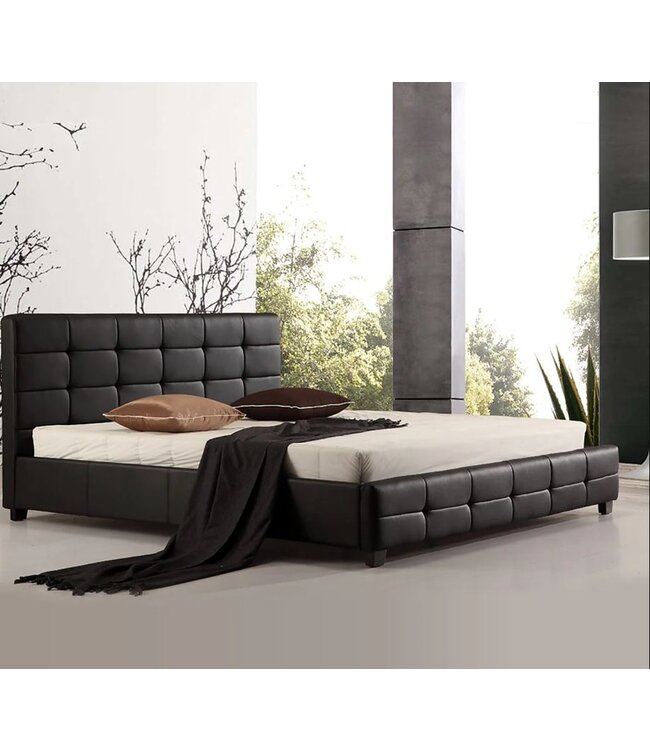 Heartlands Furniture Lattice Leather Bed