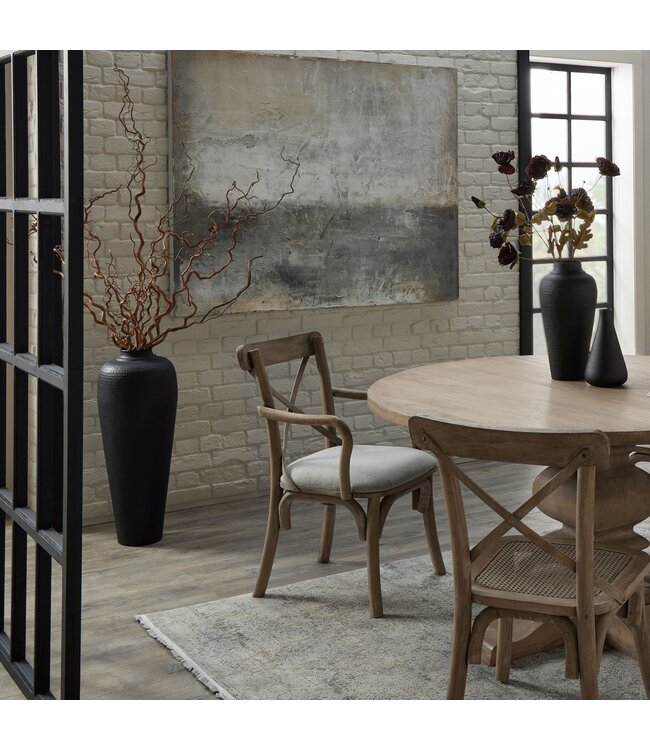 Hill Interiors Matt Black Hammered Medium Vase With Lid