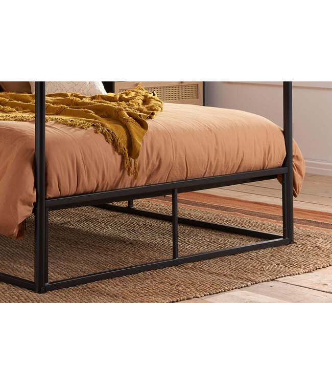 Birlea Black Metal Four Poster Bed