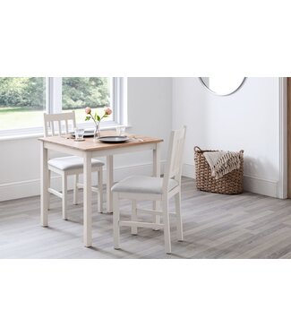 Julian Bowen Coxmoor Ivory & Oak Square Dining Set