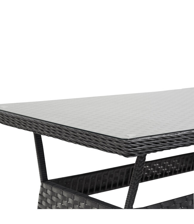 Outdoor Rattan Table Grey