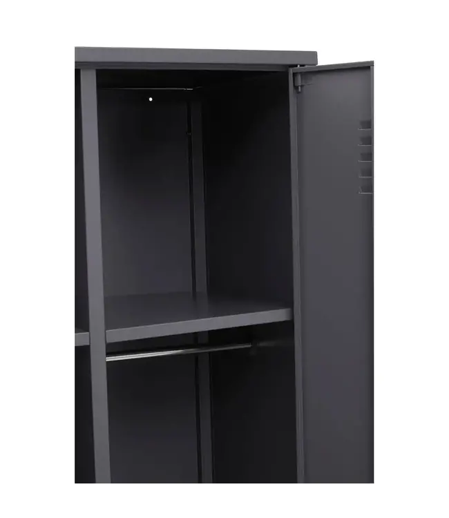 Two Door Grey Metal Wardrobe