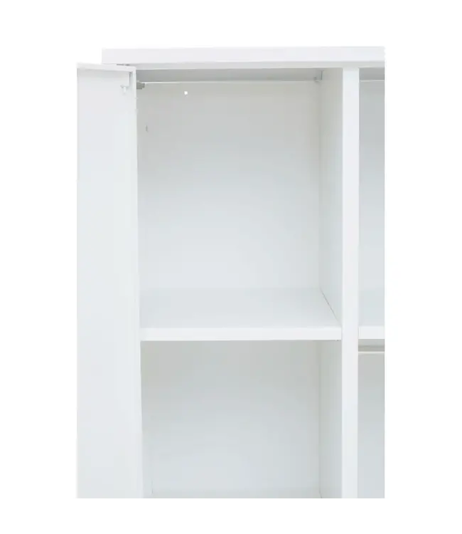 Two Door White Metal Wardrobe