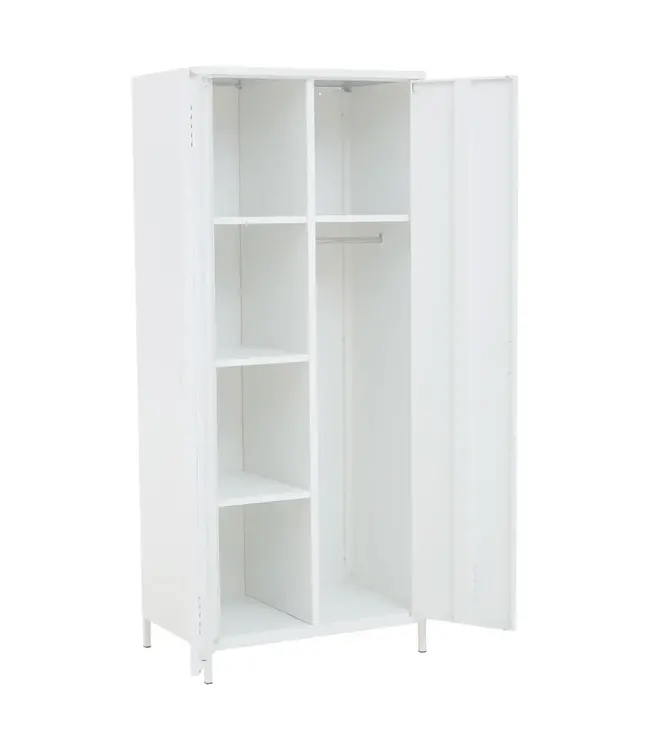 Two Door White Metal Wardrobe
