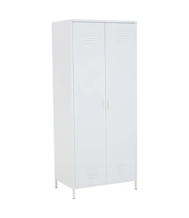 Two Door White Metal Wardrobe