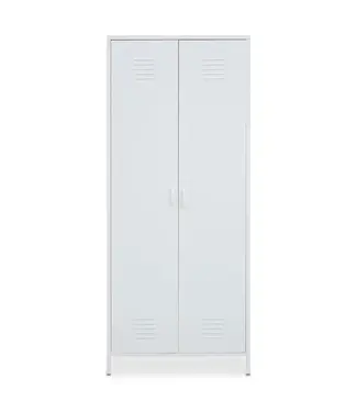 Interiors By Premier Two Door White Metal Wardrobe