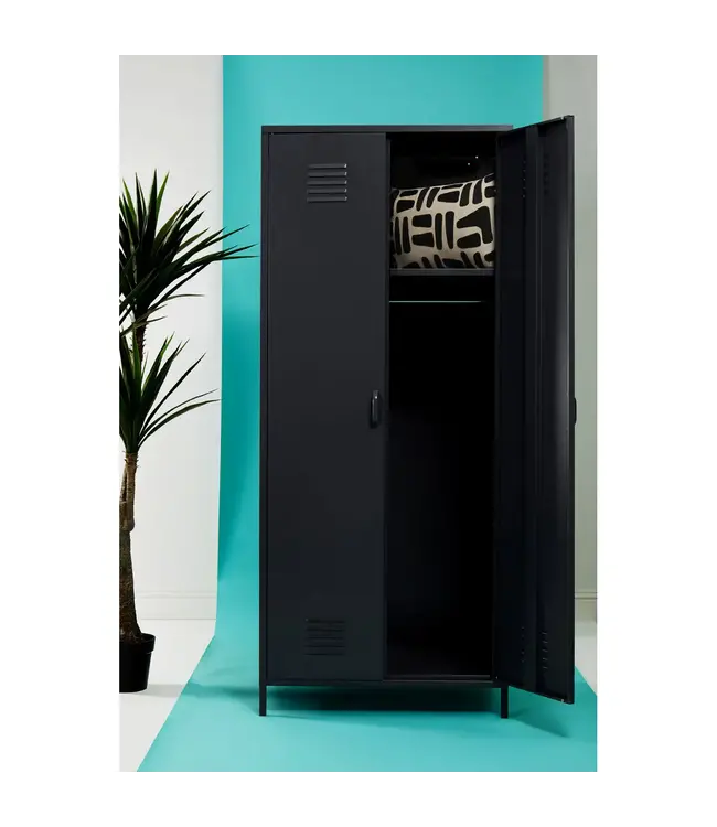 Interiors By Premier Two Door Black Metal Wardrobe