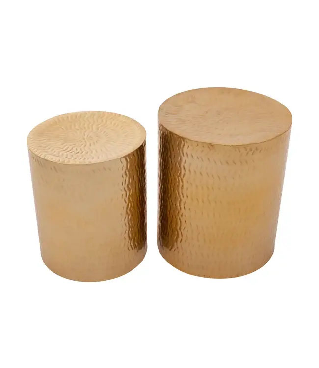 Templar Set of 2 Gold Finish Stools