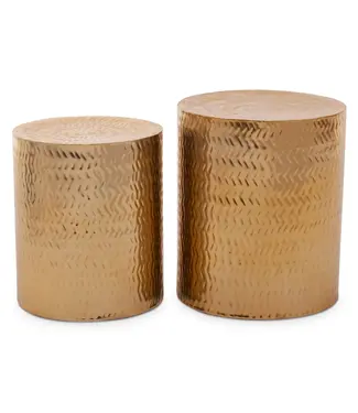 Templar Set of 2 Gold Finish Stools
