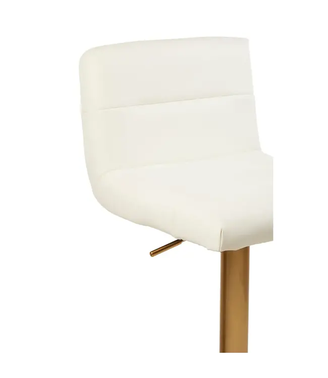 Baina White|Gold Bar Stool