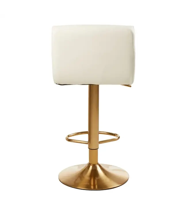 Baina White|Gold Bar Stool