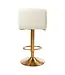 Baina White|Gold Bar Stool