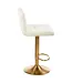 Baina White|Gold Bar Stool