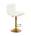 Interiors By Premier Baina White|Gold Bar Stool