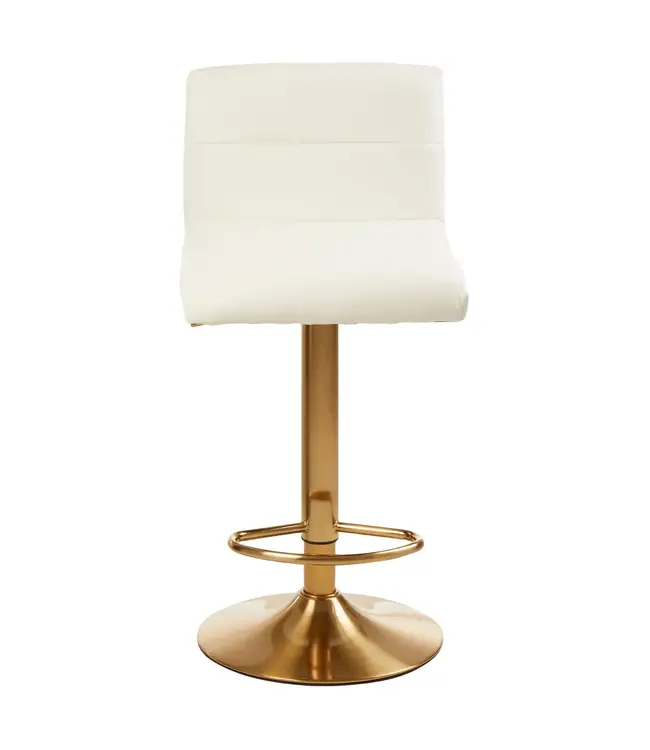 Baina White|Gold Bar Stool