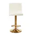 Interiors By Premier Baina White|Gold Bar Stool