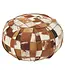 Patchwork Multicolour Leather Pouffe