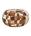 Fifty Five South Patchwork Multicolour Leather Pouffe