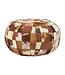 Patchwork Multicolour Leather Pouffe