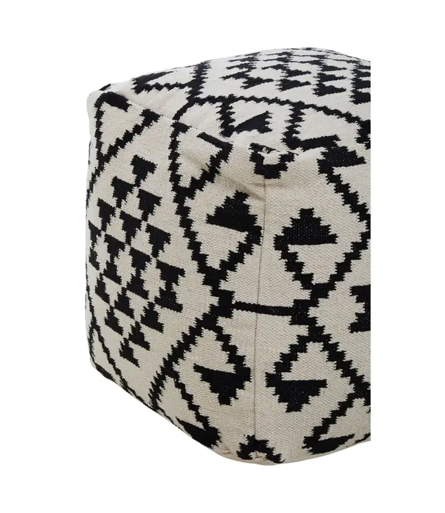 Cefena Square Patterned Footstool