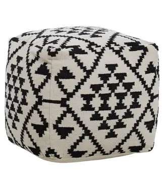 Cefena Square Patterned Footstool