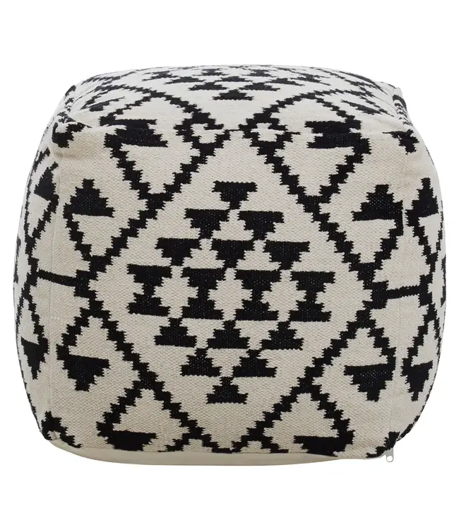 Cefena Square Patterned Footstool
